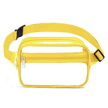 Imagem de Clear Purses for Women Stadium, Fanny Pack Clear Bag Belt Bag Clear Stadium Bag, Clear Bag Stadium Approved Crossbody Bags for Women Trendy (Yellow)