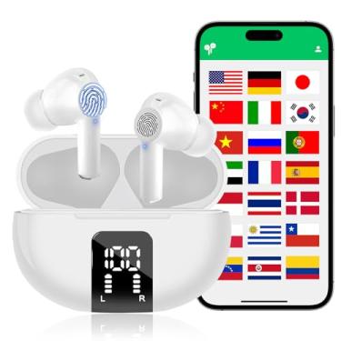 Imagem de Fones de ouvido de tradução AI, fones de ouvido tradutor de idiomas em tempo real, idioma tradutor 3 em 1, 144 idiomas e acentos, adequado para iOS e Android, ideal para viagens e negócios