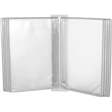 Imagem de Pasta de documentos de papel tamanho A3, organizador de arquivo de 10 páginas, pasta articulada de unidades de suspensão de parede, exibição de livro flip de pôster montado na parede para es