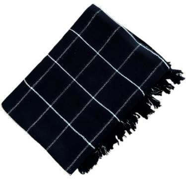 Imagem de Kit 2 Manta Para Sofá Grande Listrada 2,40m x 1,80m Algodão - Itens Ca