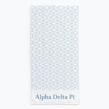Imagem de Sorority Shop Toalha de praia Alpha Delta Pi - Design leve da marca 162 cm x 76 cm, cobertor de praia de microfibra macia, leve e durável, cobertor de toalha Alpha Delta Pi, absorção de água, secagem