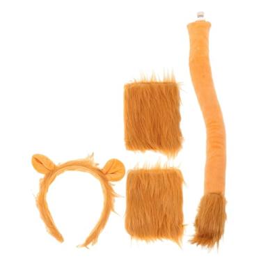 Imagem de FRCOLOR Costume De Conjunto De Orelhas De Fita Para A Cabeça Das Luvas De Pata De Cauda Acessórios De De Festa Para Crianças Adultos