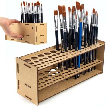 Imagem de PROSCALE Porta-Pincel De Pintura. Organizador De Pincéis De Grande Capacidade E Kit Organizador De Materiais De Arte Para Miniaturas De Mesa E Parede, Modelagem De Artesanato