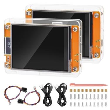 Imagem de MakerHawk Pacote Com 2 Placas De Desenvolvimento Esp32 De 2,8" Wifi Bluetooth Esp32-2432S028R Dual-Core 240X320 Smart Lcd Display Tft Módulo Touch Screen Para Arduino Ide Iot (Com Revestimento De Ac