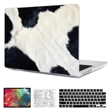 Imagem de QCzyc Compatível com MacBook Pro 16 polegadas versão 2021-2024 M4 A3403 A3186 M3 A2991 M2 A2780 M1 A2485 Pro/Max capa de plástico rígida e adesivo de teclado Mac OS e capa de teclado (pelo de vaca)