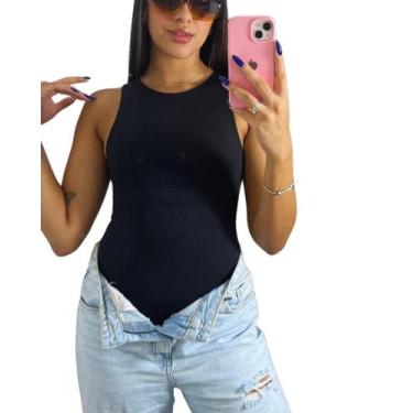 Imagem de Body Blusa Feminino Escritório Verão - QG, Preto