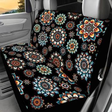 Imagem de Capa de assento de carro WELLFLYHOM Boho Floral para conjunto de banco