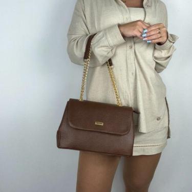 Imagem de Bolsa recuo em couro legítimo b.1085, Tabaco