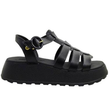 Imagem de Sandália Feminina Casual Básica Aranha Dia a Dia Tratorada Passeio Conforto Moleca 5517.102