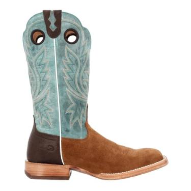 Imagem de Durango Botas casuais masculinas Prca Collection Roughout bico quadrado cano médio - azul, marrom, Whiskey Tobacco and Aqua, 40
