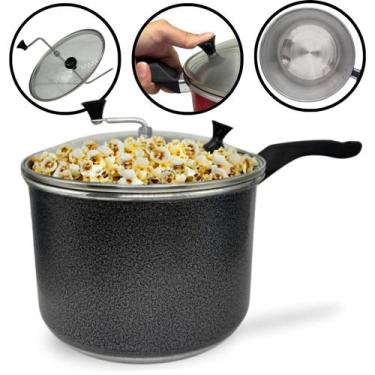 Imagem de Panela Pipoqueira N20 Alumínio com Tampa de Vidro 4 Litros - Aluminio 