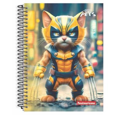 Imagem de Caderno Espiral Capa Dura 10 Matérias 160 Folhas Super Pets - PanAmeri