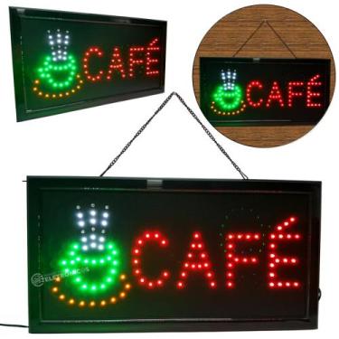 Imagem de Painel Neon LED CAFE LE2010 Brilho Intenso, Piscante e Ideal para Comé