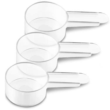 Imagem de Conjunto de 3 colheres de medição com cabo curto – 1 colher de sopa (15 ml) de plástico branco para café, grãos, proteínas, especiarias, pós e outros produtos secos, sem BPA, ferramentas de cozinha, cabe em frascos