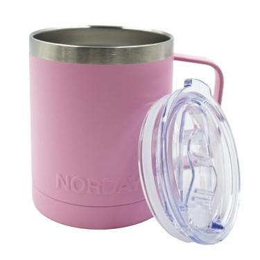 Imagem de NORDAY | Copos de aço inoxidável – Copos | Caneca de café 350 ml Copo térmico rosa claro | Mantém a temperatura entre 8 e 24 horas | Tampa antiderramamento - Ideal para viagens | Parede dupla - Extra