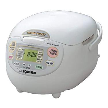 Imagem de Zojirushi Panela e Aquecedor de Arroz Neuro Fuzzy NS-ZCC18, 10 xícaras, Branco Premium, Feito no Japão
