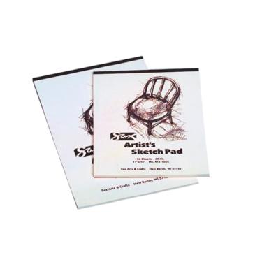 Imagem de Sax Bloco de desenho de artistas, branco, 35,5 cm C x 28 cm L (folha de 50)