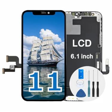 Imagem de Conjunto completo de tela de reposição para iPhone 6 Plus (5,5 polegadas) com cartão de instruções e ferramentas em branco PassionTR Retina LCD Touchscreen Digitizer Frame