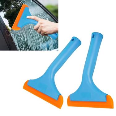Imagem de Wuyaoyao 2 peças de rodo de silicone, rodo pequeno para carro, mini rodos de janela automotivos, rodos de chuveiro, ferramenta de limpeza de limpador de água para para-brisas de carro, janela, espelho