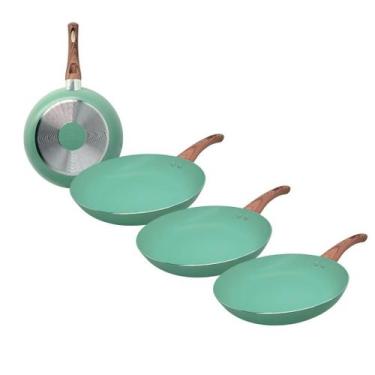 Imagem de Kit 3 Frigideira De Cerâmica Antiaderente Sahara 24cm - CASAMBIENTE, V