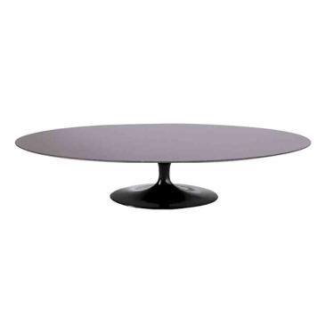 Imagem de Mesa Saarinen Oval Centro São Gabriel 135x90cm - Base Preta