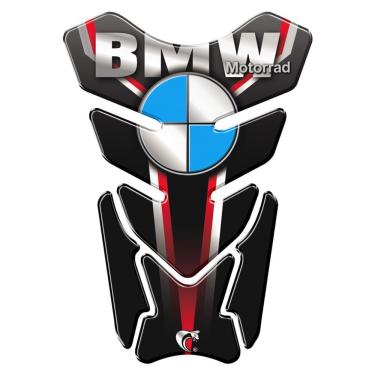 Imagem de Protetor De Tanque Adesivo Resinado Moto Bmw Vermelho Vermelho E Preto