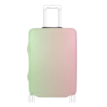 Imagem de Joisal Capa de terno cinza gradiente serve para identificador de bagagem de 45 a 81 cm, Verde e rosa dégradé, S 18-20 in