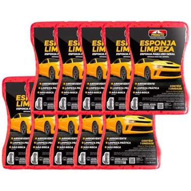 Imagem de Kit Com 10 Esponja Limpeza 12x17x5cm - Proauto