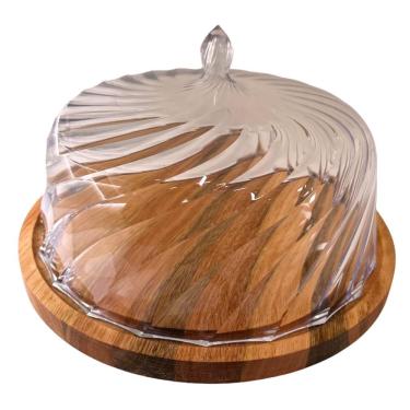 Imagem de Boleira De Madeira Com Tampa Haus