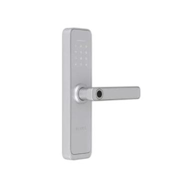 Imagem de Fechadura Digital De Embutir Wi-fi Com Biometria Esf-de4000b Prata Elsys