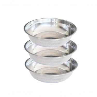 Imagem de Kit Com 3 Tigelas Bowls Em Aço Inox De Excelente Qualidade