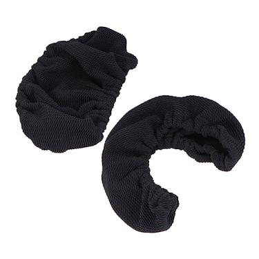 Imagem de Operitacx 2Peças Capa Elástica de Braço de Cadeira Preto Protetor de Descanso de Braço Escritórios e Domésticos Material de Confortável