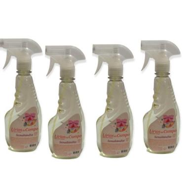 Imagem de Kit 4 Água para Tecido Borrifador 500ml Aromas - Envio Já - Senalândia