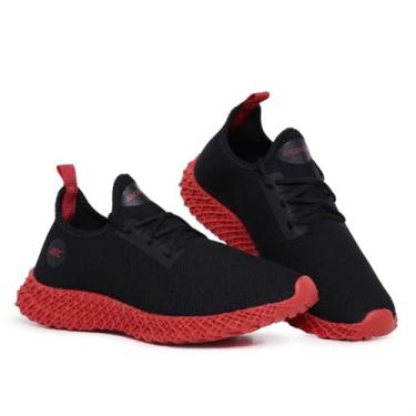 Imagem de Tênis Masculino Ascension Enerzy – Conforto e Estilo para Caminhada, Academia e Treinos Leves | Leve, Resistente e Respirável (Perto e Vermelho, BR, Adulto, Numérico, 40)