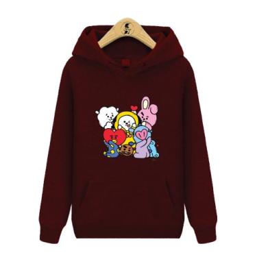 Imagem de Blusa de Moletom Canguru BTS Mascotes BT21 Kpop III - Wess Store, Bord