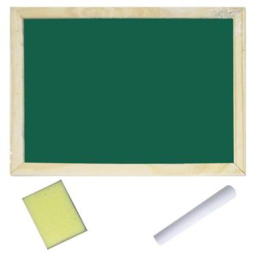 Imagem de Lousa De Madeira 35X25Cm Com Apagador E Giz - Califórnia