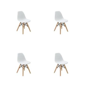 Imagem de Kit 4 Cadeiras Infantil Eiffel Branca PP Braço - Rivatti