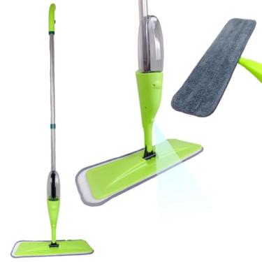 Imagem de Mop Spray Rodo nteligente Esfregão Giratório Com Reservatório De Agua Base Microfibra Limpa E Seca