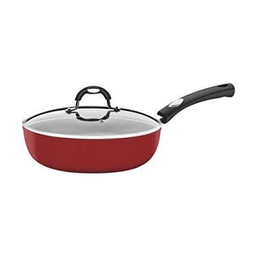 Imagem de Frigideira Funda De Alumínio Com Revestimento Interno De Antiaderente Tramontina Mônaco Vermelho 24cm