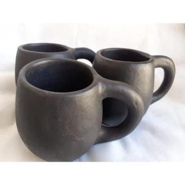 Imagem de Caneca Chopp de Barro Preta - oyakemi