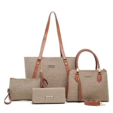 Imagem de Kit 4 Peças Bolsa Feminina Atacado Revenda Direto da Fábrica - Mariah 