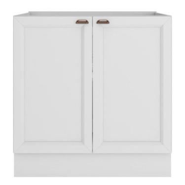 Imagem de Balcão 2 Portas 80 cm sem tampo  Olivia - Poliman Móveis, Branco
