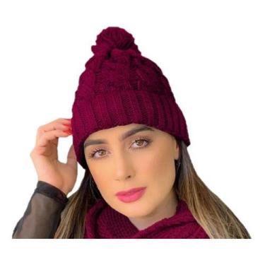Imagem de Touca Feminina Gorro De Lã Com Pompom Elegante Macia - Suprema Opção, 