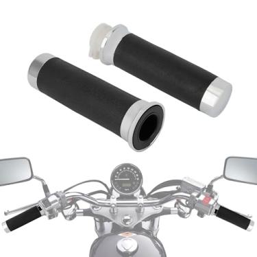 Imagem de PSLER Punho de guidão de 25 mm de 2,5 cm - OEM: 53145-MM8-000 25 mm, tubo de acelerador duplo e punho do guidão esquerdo adequado para VT XVS Shadow 400/600/750/1100/1300