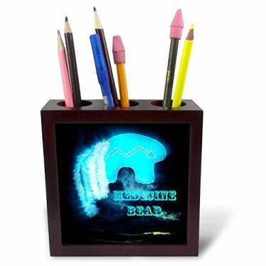 Imagem de 3dRose O urso medicinal Zuni é uma imagem que criei representando o suporte de caneta para azulejos de cura, 12,7 cm (ph_218809_1), 12,7 cm