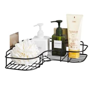 Imagem de Prateleira Canto Cantoneira em L Adesiva para Banheiro Metal - Mm Hous