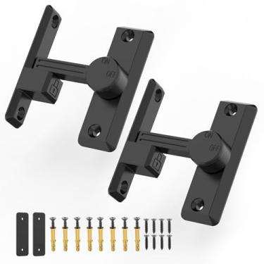 Imagem de Mixizigoz Trava de porta de celeiro, trava de porta deslizante de celeiro dobrável de 90/180 graus, fechadura de porta dobrável de segurança doméstica para garagem, quarto, armário, celeiro, fechadura