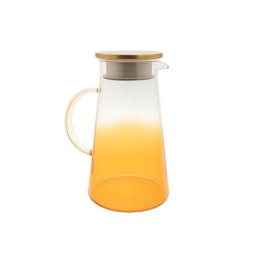 Imagem de Jarra De Vidro Borossilicato Tampa Inox 1,8 Litros Laranja