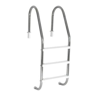 Imagem de Escada para Piscina Tradicional 2" em Aço Inox 3 Degraus Anatômicos em