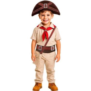 Imagem de Roupa Lampião Cangaceiro Luxo Com Chapéu E Bolsa Para Festa Junina - F